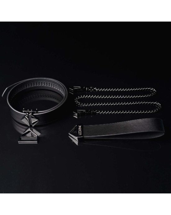 Повідець LOCKINK Tied Collar with Leash Set - Black Повідець LOCKINK Tied Collar with Leash Set - Black