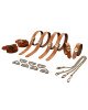 Набір із 8 ременів для зв'язування LOCKINK 8-Bondage-Straps Restraint Set - Brown Набір із 8 ременів для зв'язування LOCKINK 8-Bondage-Straps Restraint Set - Brown