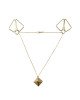 Затискачі для сосків з важкою підвіскою LOCKINK Nipple Clamps with Heavy Pendant - Golden