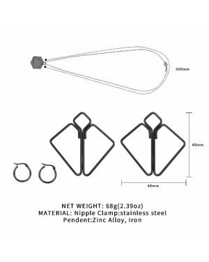 Затискачі для сосків з важкою підвіскою LOCKINK Nipple Clamps with Heavy Pendant - Grey Затискачі для сосків з важкою підвіскою LOCKINK Nipple Clamps with Heavy Pendant - Grey