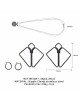 Затискачі для сосків з важкою підвіскою LOCKINK Nipple Clamps with Heavy Pendant - Grey