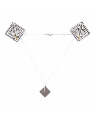 Затискачі для сосків з легкої підвіскою LOCKINK Adjustable Nipple Clamps with Light Pendant - Grey
