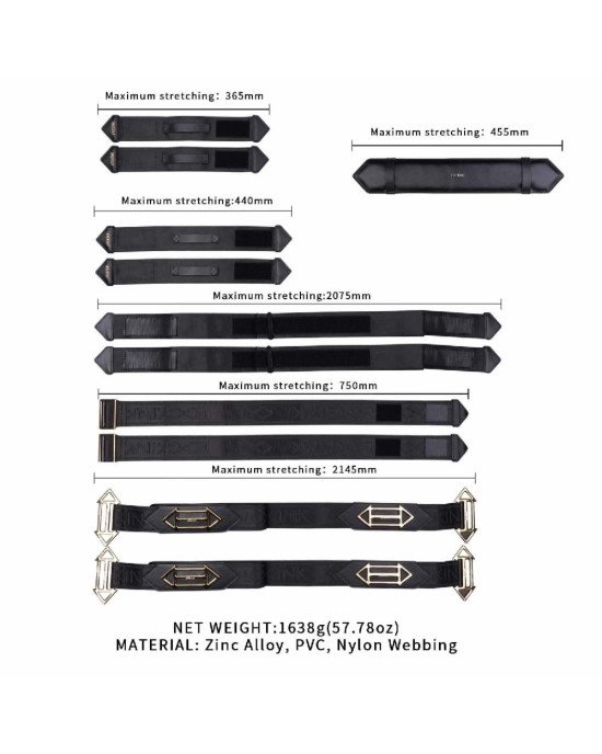 Фіксатори рук і ніг для ліжка LOCKINK BDSM Adjustable Bed Restraint Kit Фіксатори рук і ніг для ліжка LOCKINK BDSM Adjustable Bed Restraint Kit