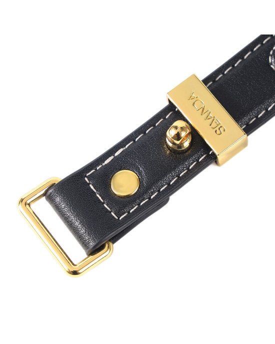 Повідець LOCKINK SEVANDA Love Heart Butterfly Leather Collar Set - Black Повідець LOCKINK SEVANDA Love Heart Butterfly Leather Collar Set - Black