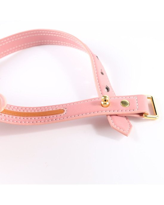 Повідець LOCKINK SEVANDA Love Heart Butterfly Leather Collar Set - Pink Повідець LOCKINK SEVANDA Love Heart Butterfly Leather Collar Set - Pink