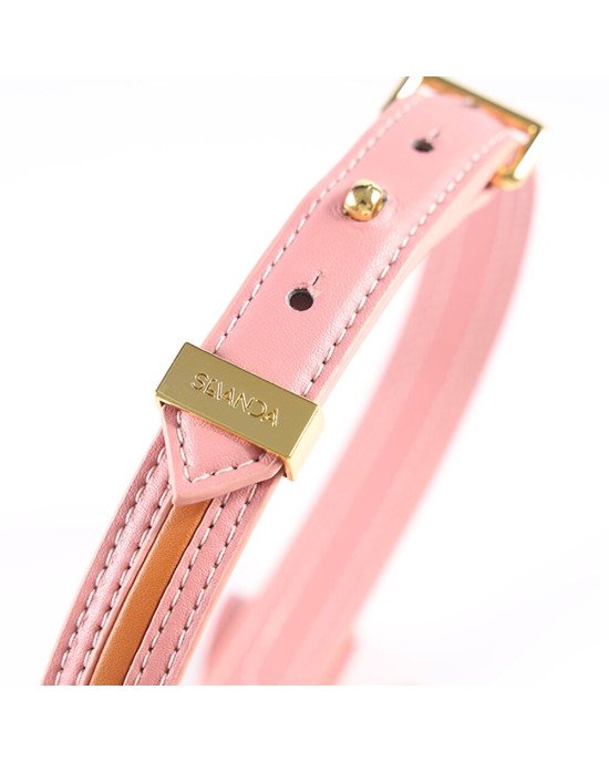 Повідець LOCKINK SEVANDA Love Heart Butterfly Leather Collar Set - Pink Повідець LOCKINK SEVANDA Love Heart Butterfly Leather Collar Set - Pink