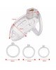 Клітка для пеніса LOCKINK SEVANDA Plastic Penis Chastity Cage - Transparent