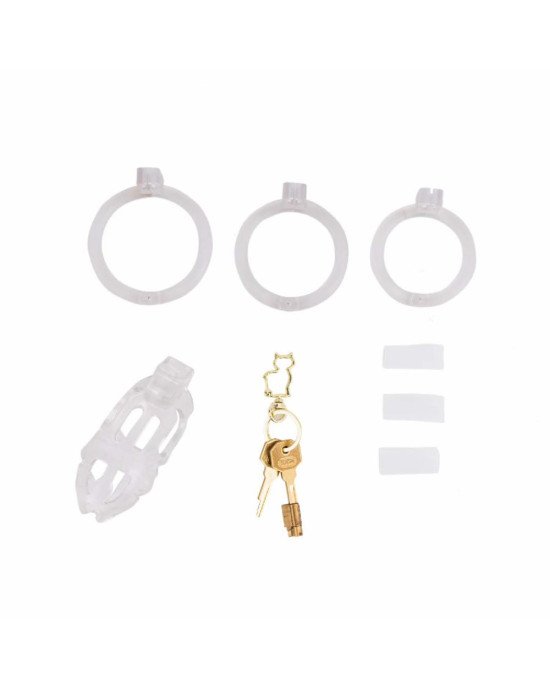 Клітка для пеніса LOCKINK SEVANDA Plastic Penis Chastity Cage - Transparent