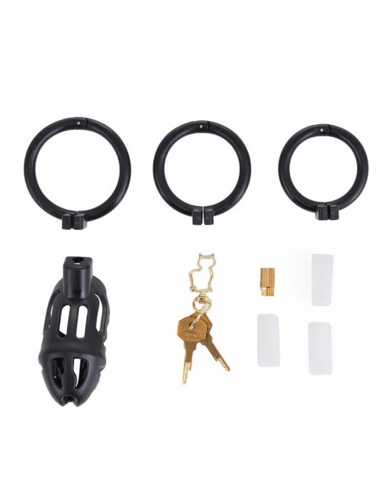 Клітка для пеніса LOCKINK SEVANDA Plastic Penis Chastity Cage - Black Клітка для пеніса LOCKINK SEVANDA Plastic Penis Chastity Cage - Black
