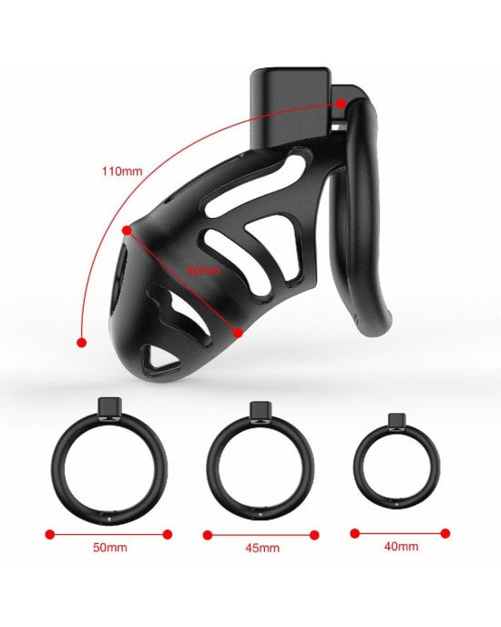 Клітка для пеніса LOCKINK SEVANDA Plastic Penis Chastity Cage - Black Клітка для пеніса LOCKINK SEVANDA Plastic Penis Chastity Cage - Black