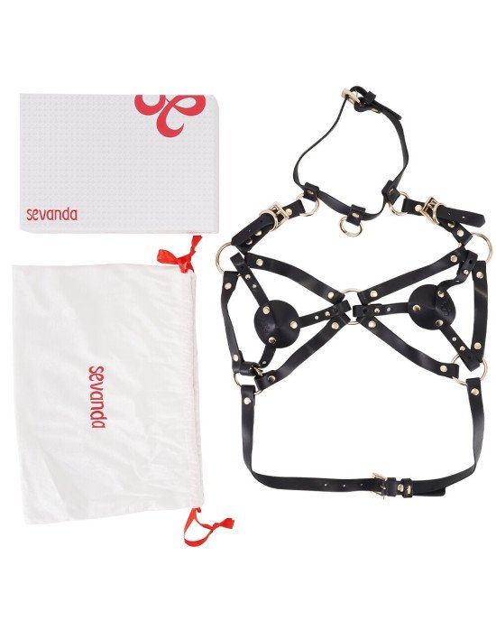 Портупея на груди LOCKINK SEVANDA Queen Chest Harness with Removable Bra Портупея на груди LOCKINK SEVANDA Queen Chest Harness with Removable Bra