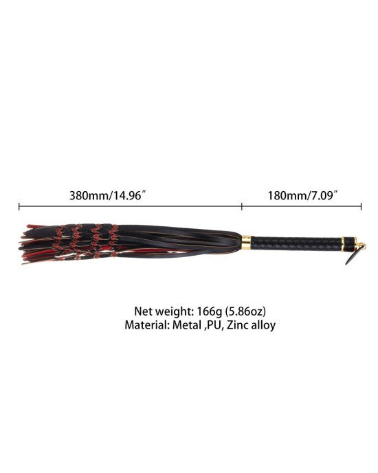 Флогер LOCKINK SEVANDA Red & Black Braided Tail Flogger Флогер LOCKINK SEVANDA Red & Black Braided Tail Flogger