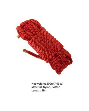 Мотузка для шибарі LOCKINK SEVANDA Shibari Pratice Rope Red, 8 метрів