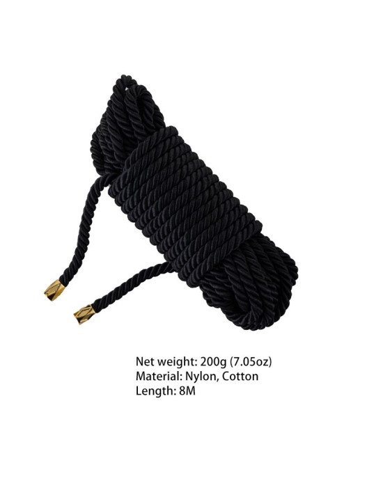 Мотузка для шибарі LOCKINK SEVANDA Shibari Pratice Rope Black, 8 метрів Мотузка для шибарі LOCKINK SEVANDA Shibari Pratice Rope Black, 8 метрів