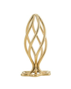 Анальна пробка LOCKINK SEVANDA Hollow Spiral Golden Metal Anal Plug - S size