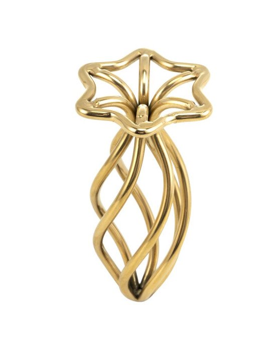 Анальна пробка LOCKINK SEVANDA Hollow Spiral Golden Metal Anal Plug - M size Анальна пробка LOCKINK SEVANDA Hollow Spiral Golden Metal Anal Plug - M size