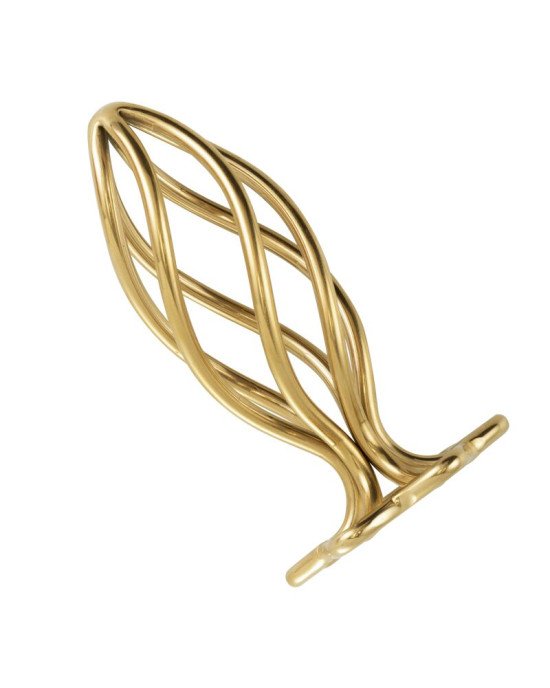 Анальна пробка LOCKINK SEVANDA Hollow Spiral Golden Metal Anal Plug - L size Анальна пробка LOCKINK SEVANDA Hollow Spiral Golden Metal Anal Plug - L size