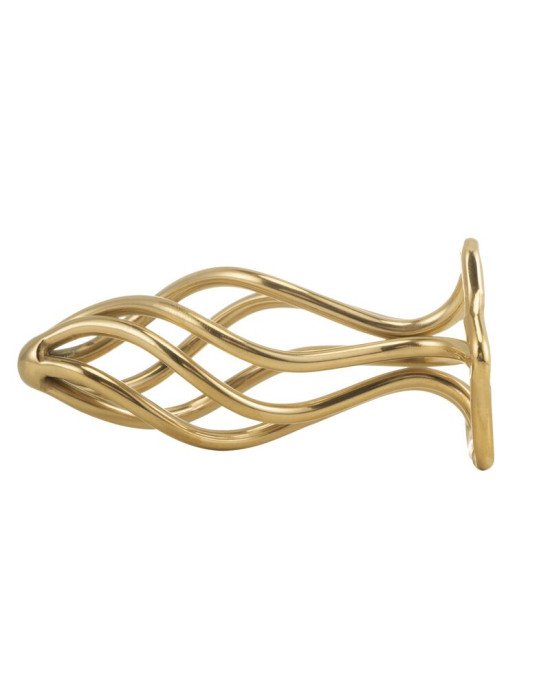 Анальна пробка LOCKINK SEVANDA Hollow Spiral Golden Metal Anal Plug - L size Анальна пробка LOCKINK SEVANDA Hollow Spiral Golden Metal Anal Plug - L size