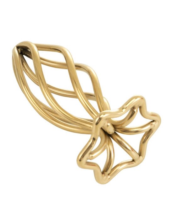 Анальна пробка LOCKINK SEVANDA Hollow Spiral Golden Metal Anal Plug - L size Анальна пробка LOCKINK SEVANDA Hollow Spiral Golden Metal Anal Plug - L size
