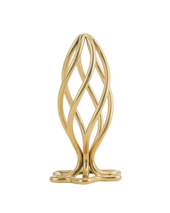 Анальна пробка LOCKINK SEVANDA Hollow Spiral Golden Metal Anal Plug - L size Анальна пробка LOCKINK SEVANDA Hollow Spiral Golden Metal Anal Plug - L size
