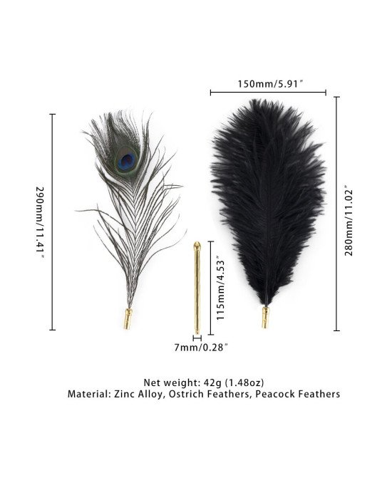Лоскітка LOCKINK SEVANDA Natural Peacock Flirting Feather Tickler, перо павича