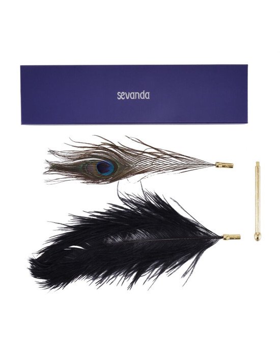 Лоскітка LOCKINK SEVANDA Natural Peacock Flirting Feather Tickler, перо павича