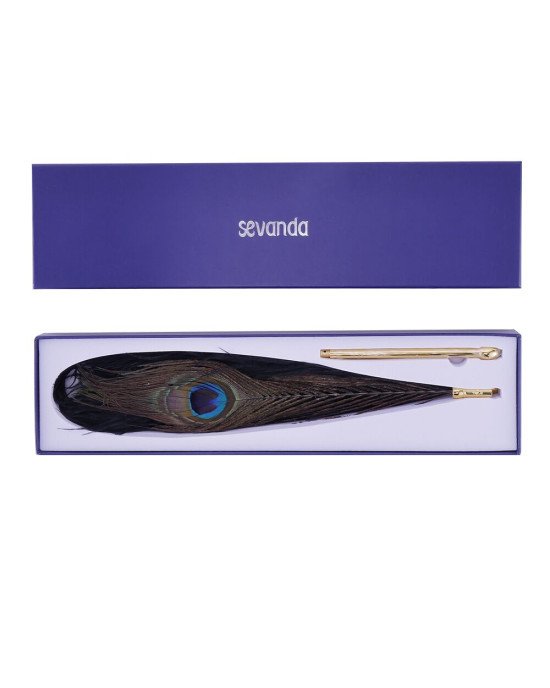 Лоскітка LOCKINK SEVANDA Natural Peacock Flirting Feather Tickler, перо павича
