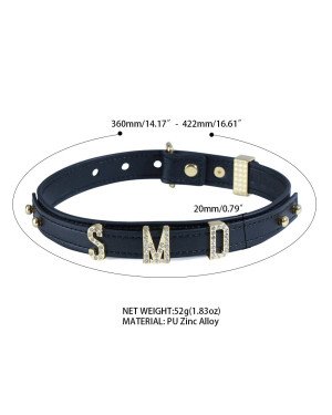Нашийник LOCKINK Dark DIY Alphabet Collar Нашийник LOCKINK Dark DIY Alphabet Collar