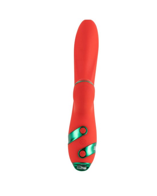 Вібратор-кролик з флогером LOCKINK SEVANDA Whip Vibrating Massage Wand - Red & Green Вібратор-кролик з флогером LOCKINK SEVANDA Whip Vibrating Massage Wand - Red & Green