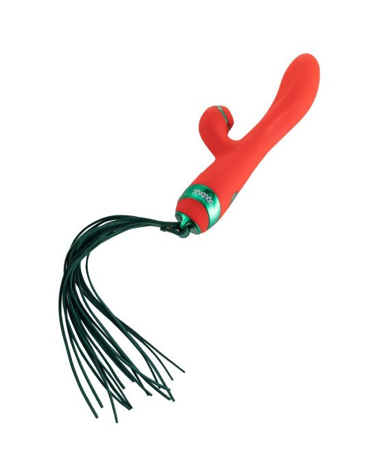 Вібратор-кролик з флогером LOCKINK SEVANDA Whip Vibrating Massage Wand - Red & Green Вібратор-кролик з флогером LOCKINK SEVANDA Whip Vibrating Massage Wand - Red & Green