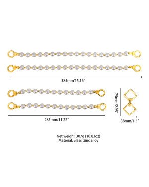 Перлинний нашийник з повідцем та наручниками LOCKINK Pearl Bondage & Restraint Set