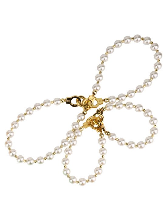 Перлинні наручники та поножі LOCKINK Pearl Bondage & Restraint Set