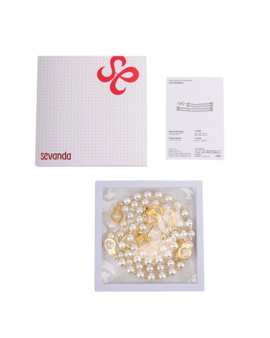 Перлинні наручники та поножі LOCKINK Pearl Bondage & Restraint Set