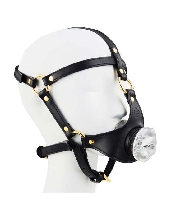 Маска-збруя для орального сексу LOCKINK SEVANDA Blowjob Head Harness Маска-збруя для орального сексу LOCKINK SEVANDA Blowjob Head Harness