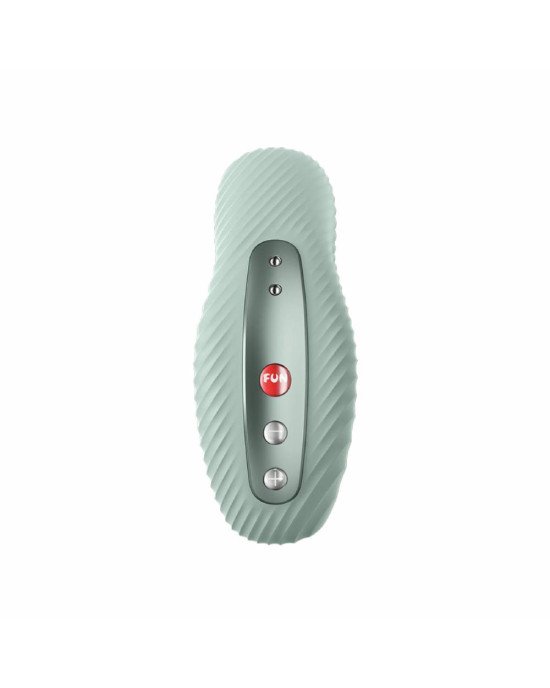 Накладний вібратор Fun Factory LAYA III sage green, ефект постукування пальцем