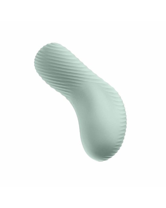 Накладний вібратор Fun Factory LAYA III sage green, ефект постукування пальцем