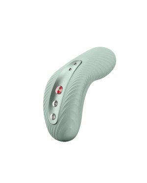 Накладний вібратор Fun Factory LAYA III sage green, ефект постукування пальцем