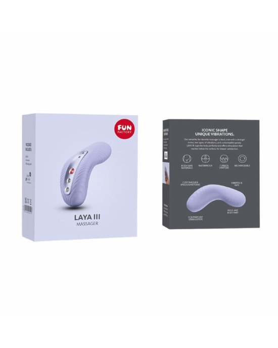 Накладний вібратор Fun Factory LAYA III soft violet, ефект постукування пальцем Накладний вібратор Fun Factory LAYA III soft violet, ефект постукування пальцем