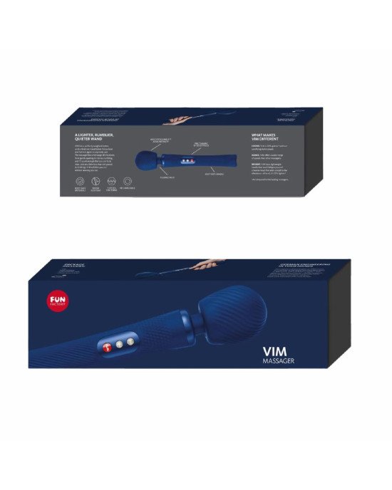 Вібромасажер Fun Factory VIM Vibrating Wand midnight blue, суперпотужний та легкий, до 6 годин роботи Вібромасажер Fun Factory VIM Vibrating Wand midnight blue, суперпотужний та легкий, до 6 годин роботи
