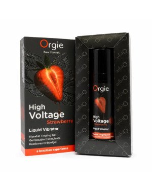 Рідкий вібратор Orgie High Voltage – Strawberry, 15 мл, ефект мурашок, дуже потужний, смак полуниці Рідкий вібратор Orgie High Voltage – Strawberry, 15 мл, ефект мурашок, дуже потужний, смак полуниці