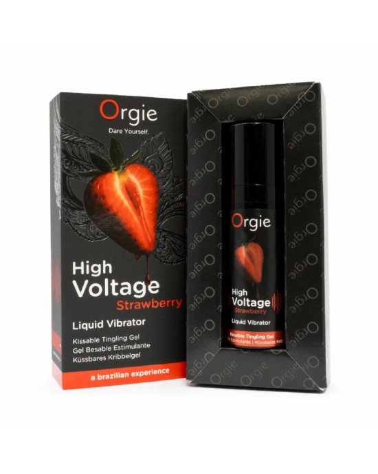 Рідкий вібратор Orgie High Voltage – Strawberry, 15 мл, ефект мурашок, дуже потужний, смак полуниці Рідкий вібратор Orgie High Voltage – Strawberry, 15 мл, ефект мурашок, дуже потужний, смак полуниці