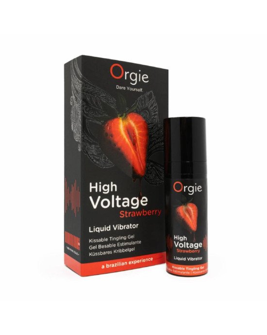 Рідкий вібратор Orgie High Voltage – Strawberry, 15 мл, ефект мурашок, дуже потужний, смак полуниці Рідкий вібратор Orgie High Voltage – Strawberry, 15 мл, ефект мурашок, дуже потужний, смак полуниці