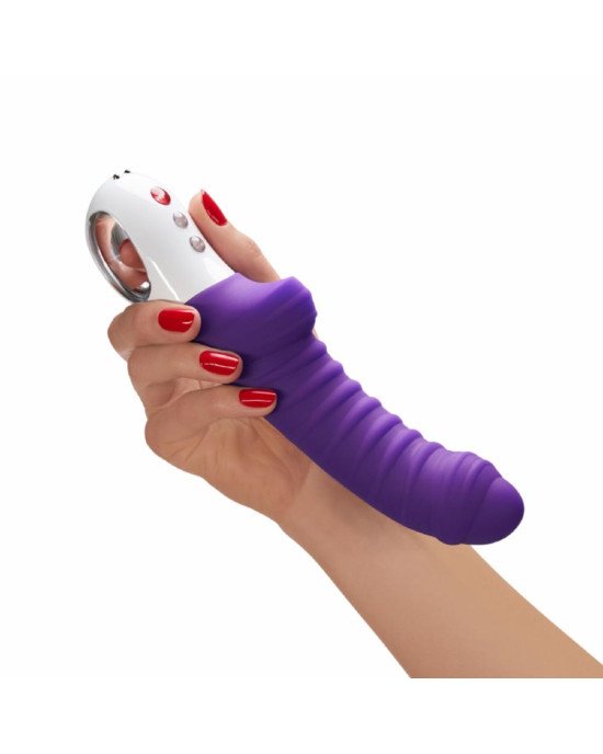Вібратор для точки G Fun Factory TIGER violet, ребристий, підходить для анальної стимуляції Вібратор для точки G Fun Factory TIGER violet, ребристий, підходить для анальної стимуляції