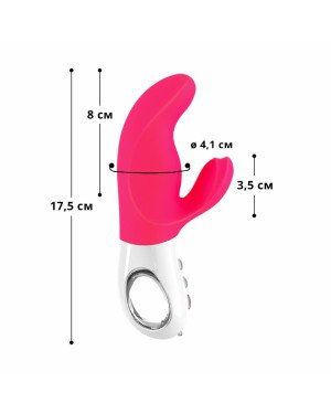 Вібратор-кролик Fun Factory MISS BI pink/white, 2 незалежні мотори, діаметр 4,2 см Вібратор-кролик Fun Factory MISS BI pink/white, 2 незалежні мотори, діаметр 4,2 см