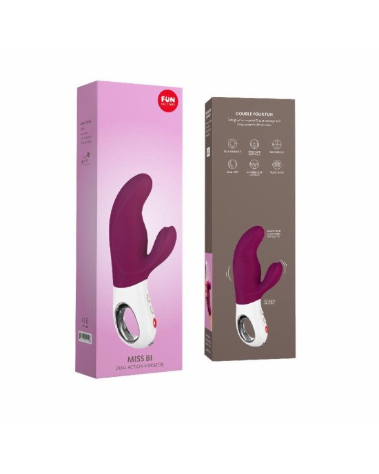 Вібратор-кролик Fun Factory MISS BI grape/white, 2 незалежні мотори, діаметр 4,2 см Вібратор-кролик Fun Factory MISS BI grape/white, 2 незалежні мотори, діаметр 4,2 см