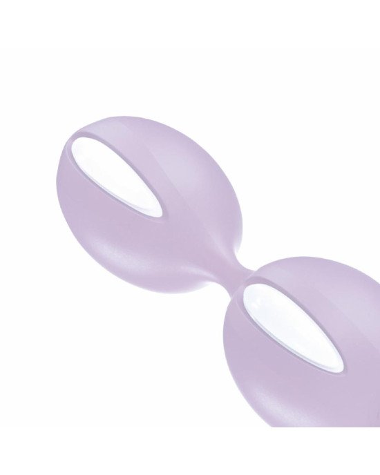 Вагінальні кульки Fun Factory SMARTBALLS DUO, бузково-білі, 2 шт, діаметр 3,2 та 3,6 см