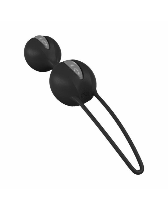 Вагінальні кульки Fun Factory SMARTBALLS DUO, чорно-сірі, 2 шт, діаметр 3,2 та 3,6 см Вагінальні кульки Fun Factory SMARTBALLS DUO, чорно-сірі, 2 шт, діаметр 3,2 та 3,6 см