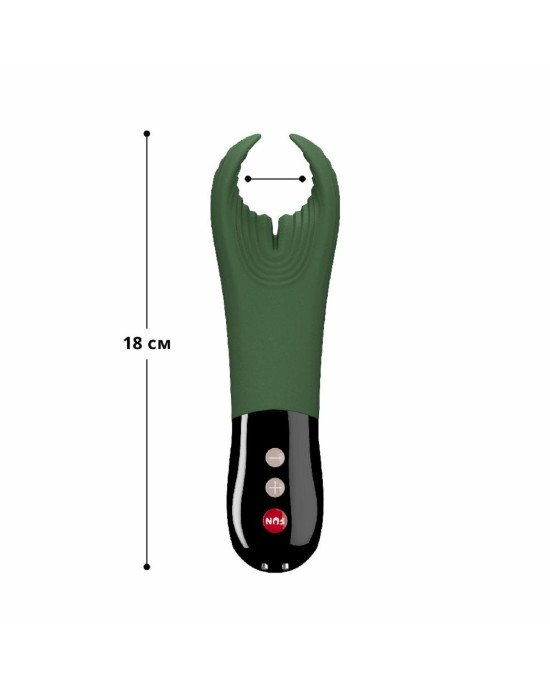 Вібратор для пеніса Fun Factory MANTA moss green/black, підходить для парних ігор Вібратор для пеніса Fun Factory MANTA moss green/black, підходить для парних ігор