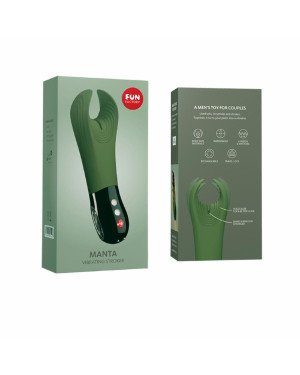 Вібратор для пеніса Fun Factory MANTA moss green/black, підходить для парних ігор Вібратор для пеніса Fun Factory MANTA moss green/black, підходить для парних ігор