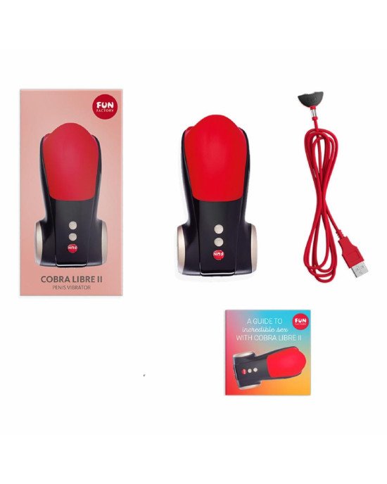 Мастурбатор для головки пеніса Fun Factory COBRA LIBRE II black/red, 2 мотори, гра без рук Мастурбатор для головки пеніса Fun Factory COBRA LIBRE II black/red, 2 мотори, гра без рук